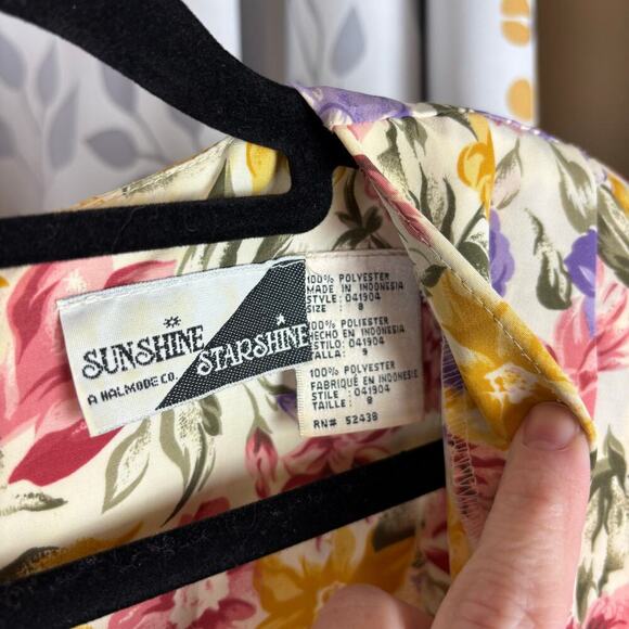 VINTAGE Sunshine Starshine floral dress women’s sz 8 - Picture 4 of 5